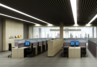 办公楼现代风格-办公区